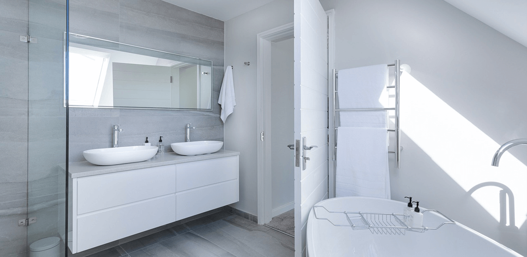 clean white bathroom